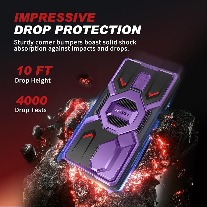 TONGATE Magnetic Stand for Samsung Galaxy S26 Ultra Case, Compatible with Magsafe, [Camera Cover & 2 Front Frames][Military Drop Protection] S26 Ultra Case Built-in Screen Protector & Belt Clip,Purple - Image 7