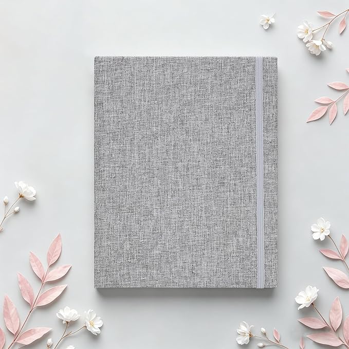 Mini Photo Album for Fujifilm Instax Mini Polaroid Snap, Pack of 2 Linen Picture Book 2x3, Each Small Album Holds 208 Photos Grey - Image 3
