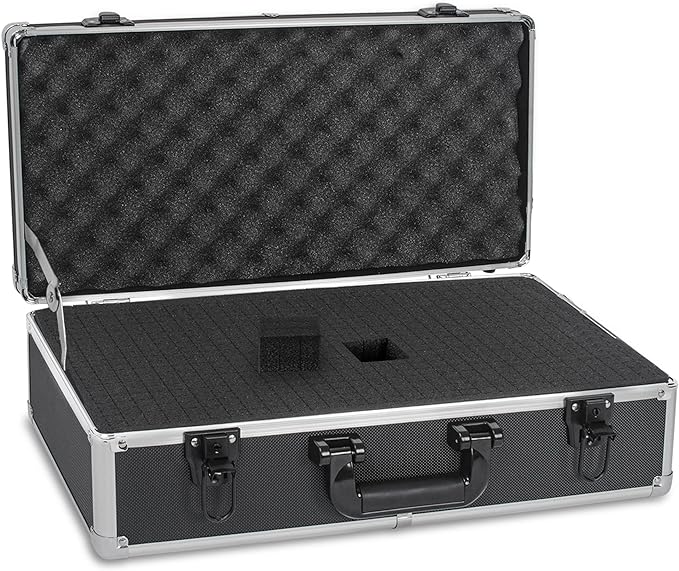 20 Inch Hard Carrying Case | Ideal for Wireless Mic System Storage & Camera Gear Transportation, Aluminum Alloy Sturdy Build, Customizable Pre-Diced Foam - Image 9