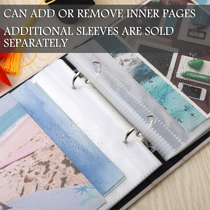 Spiareal Greeting Card Organizer Set Greeting Card Holder 6 x 8 Inches 100 Pages Stamping Binder Album Display Organization Storage for Memory Greetings Photo Gift - Image 4