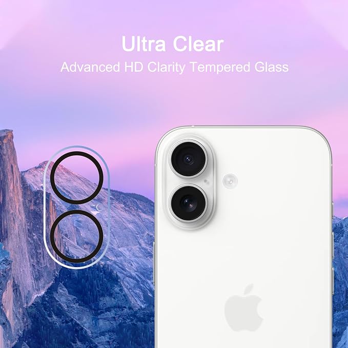 Ailun 3 Pack Camera Lens Protector for iPhone 17, Tempered Glass | Ultra HD, Anti-Scratch, Case Friendly, Does not Affect Night Shots - Image 3