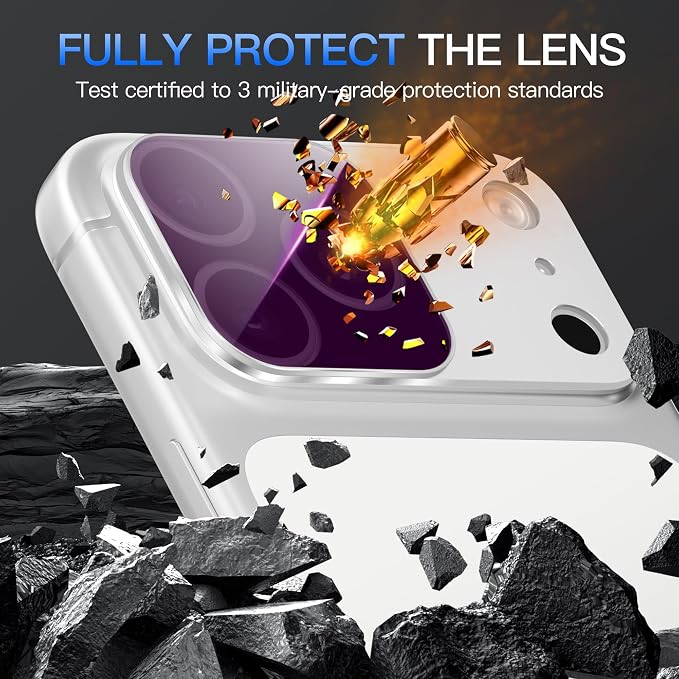 Suoman for iPhone 17 Pro Camera Lens Protector,Magnetic ND Filter Lens Film | Tempered Glass Lens Film,Strong Adsorption, HD Clear, All-in-one Metal Camera Cover,Sliver - Image 4