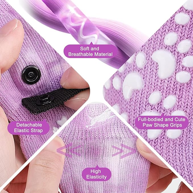 EXPAWLORER Anti Slip Dog Socks to Prevent Licking Paws, Dog Shoes for Hot Pavement, Dog Booties for Small Medium Large Senior Dogs, Traction Control Boots & Paw Protectors for Hardwood Floors - Image 4