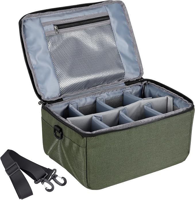 Koolertron Dslr Camera Insert Bag Purse Universal Liner Lens Pouch Partition Protective Cover Waterproof Sleeve for Cannon/Nikon/Sony (Green) - Image 8