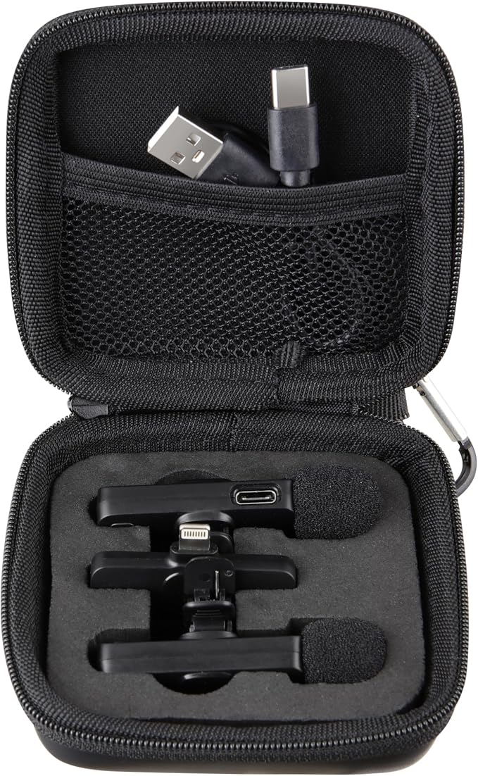 Wireless Lavalier Microphones Case for MAYBESTA,PQRQP,JUDKIOM,Leettus,Bulatry,AIKELA,EJCC,NPTCL,Caiord,MAXTOP, BOYA Wireless Lavalier Microphones - Image 2
