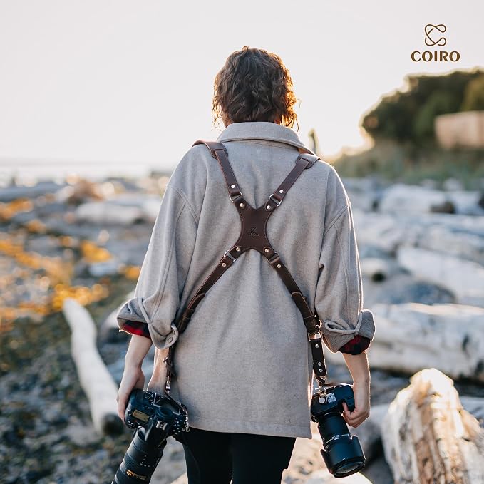Dual Camera Harness Leather Camera Strap DSLR/SLR, All-Day Comfort - Image 7