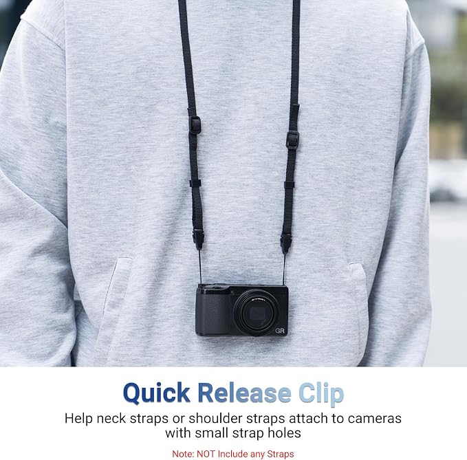 GRIV ZV1 Camera Strap Quick Release QD Loops Buckle Clip Adapter Connector | Camera Strap Adapter for Ricoh GR IV III IIIx GR 4 3 for Sony ZV-1 II ZV1 RX100 VII VI VA V IV D-LUX8 SX740 HS G7X Mark III - Image 2