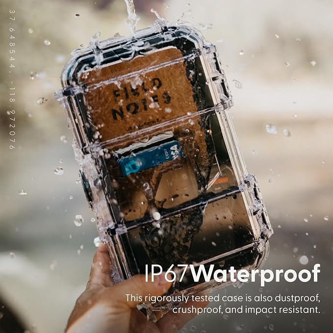 Evergreen 56 Clear Waterproof Dry Box Protective Case Colored Rubber Insert - Travel Safe/MilSpec/USA Made - Tackle Organization of Cameras, Phones, Camping, Fishing, Travel, Water Sports (Orange) - Image 4