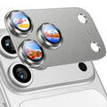 Uyiton for iPhone 17 Pro Camera Lens Protector, Metal Frame Glass Cover | Not Easy to Break, Strong Adsorption, Case-Friendly, Metal 9H Sapphire Glass Rear Camera Screen Cover, Natural Titanium by Uyiton