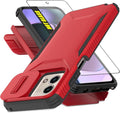 for Motorola G Stylus 5G 2023 Case with 1 HD Screen Protector & Slide Camera Cover [Military-Grade] Phone Case Heavy Duty Rugged Shockproof Protective Cover for Moto G Stylus 5G 2023(Red) by AWZHYDT