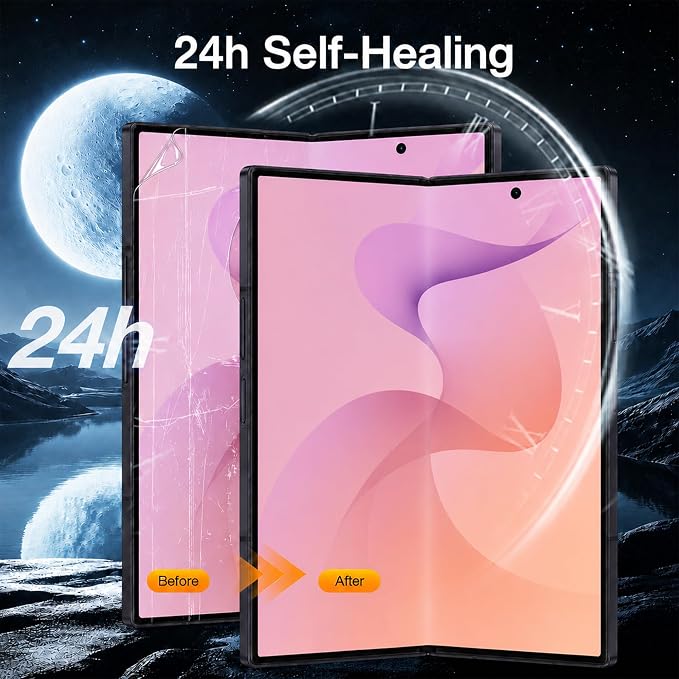 6 Pack for Samsung Galaxy Z Fold 7 / Z Fold 8 Ultra Screen Protector | with Camera Lens Protector, Touch Sensitive, Anti-Scratch, Case Friendly, Bubble-Free, HD Clear - Image 3