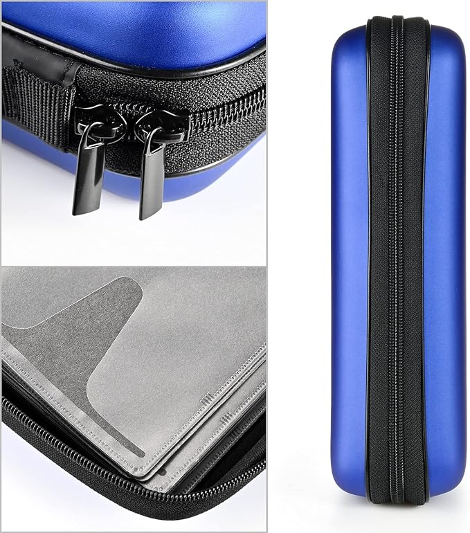 alavisxf xx CD Case, 192 Capacity Protective Zipper Disc Wallet for Car | EVA Shock-resistant, Double Zipper Closure, Portable Handle, DVD Storage Organizer, Anti-Slip Sleeves, for Home Office Travel - Image 3