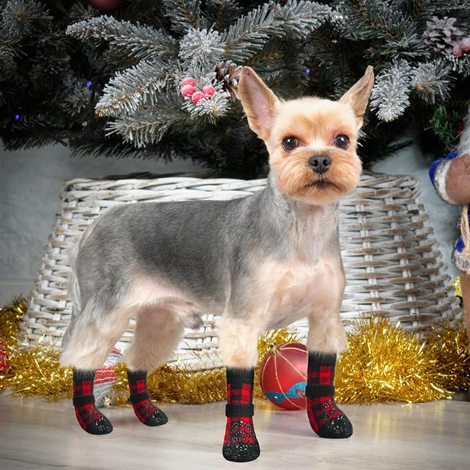 EXPAWLORER Anti-Slip Dog Socks-Double Sides Grips Traction Control on Hardwood Floor,Dog Shoes for Hot/Cold Pavement,Best Paw Protector,Prevents Licking,for Puppy Small Medium Large Senior Dogs - Image 6