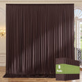 40ft x 10ft Wrinkle Free Brown Backdrop Curtains for Parties, 8 Panels 5x10ft Thick Fabric Backdrop Drapes for Wedding Party Background Birthday Decoration by ENJOYYOURPARTY