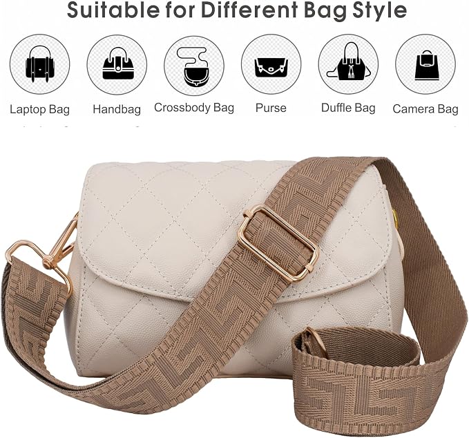 Replacement Purse Strap Shoulder Strap Adjustable Crossbody Strap for Women Crossbody Wide Shoulder Bag - Image 2