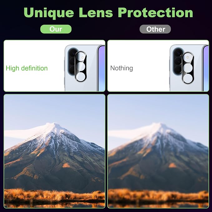 for Samsung Galaxy A57 5G Screen Protector with Camera Lens Protector, 9H Hardness Anti-Scratch Tempered Glass flim, Case Friendly, Anti-Fingerprint,Anti-Scratch (3+3 PACK) - Image 8