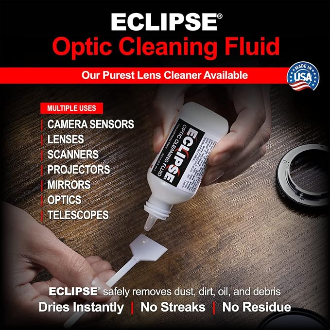 Sensor Cleaning Swab Kit - Eclipse Optic Cleaning Solution (0.5oz/15ml) + Type-4 Sensor Swab Ultra 33mm (Pack of 6) - for Medium Format CMOS and CCD Sensors - Dust & Oil Remover - Image 3
