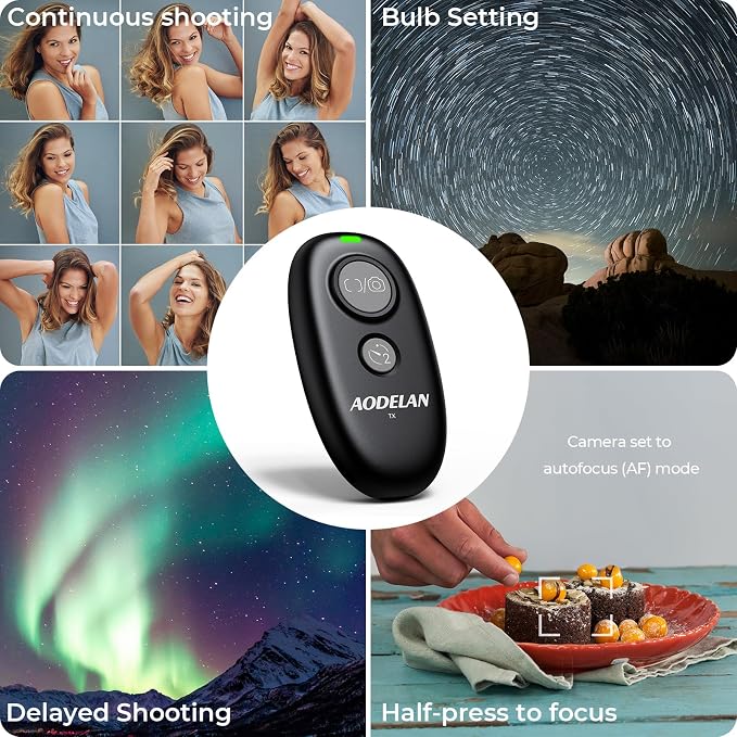 USB-C Rechargeable Wireless Camera Remote Shutter Release for Canon | EOS RP R6 Rebel T7 T6 T5 T3 SL2 5D Mark II III IV 6D Mark II 7D Mark II 7D Series 5D Series - Image 5