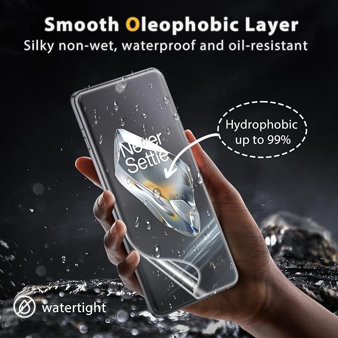 3 Pack for OnePlus 12 Screen Protector[No Glass] with installation frame | Support Fingerprint Unlock, Touch Sensitive, Anti-Scratch, Case Friendly - Image 4