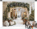 Kate Christmas Arch Door Backdrops Winter White Snow Land Photo Background Party Supplies Stduio Props, 7x5ft by KateBackdropforPhotography