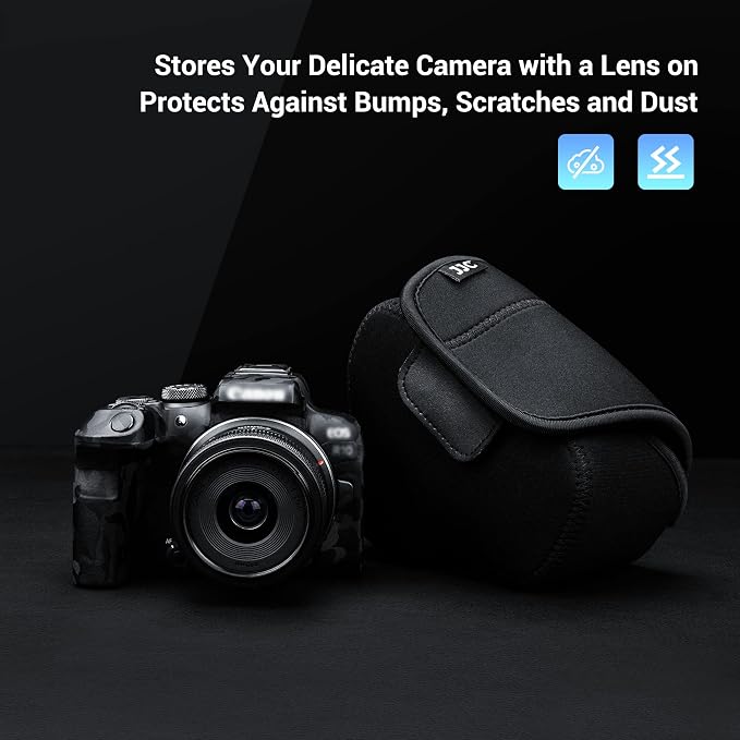 Neoprene Mirrorless Camera Case for Canon EOS R7 R10 +18-45mm Lens Z6III | for Nikon Z5 z5II Z6 Z6III +24-50mm Lens, Z50II +16-50mm Lens, 6mm thick Neoprene Camera Sleeve Pouch, Anti-Scratch - Image 4