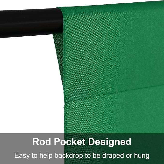 Joccun 10X10FT Green Backdrop Background for Photography,Polyester Backdrop Curtain Background Screen for Photography,Photoshoot,Video Recording,Studio(10X10ft,Green) - Image 5