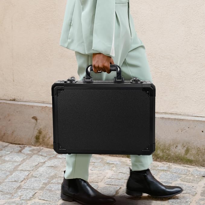15 Inch Hard Carrying Storage Case | Ideal for Microphone & Camera Gear Transportation, DJ Mixer Case with Customizable Pre-Diced Foam, 15 X 11 X 4.3 Inch, Black - Image 8