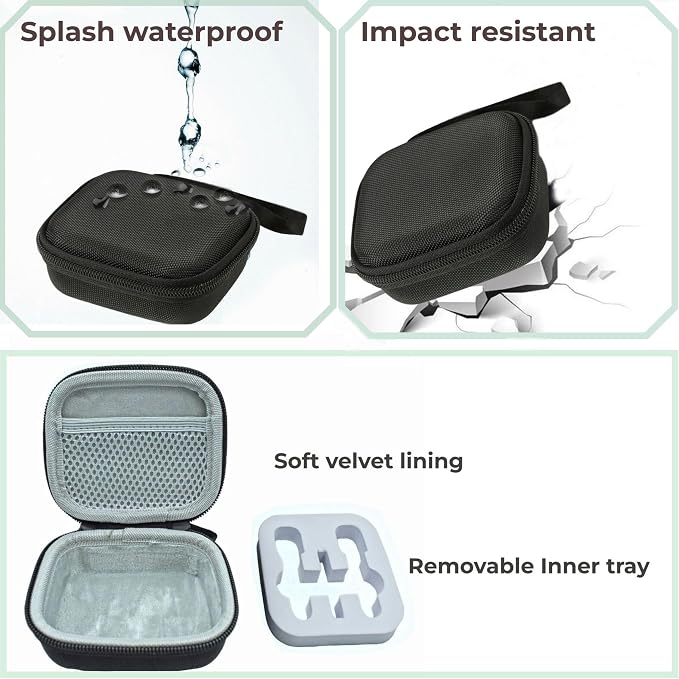Portabe Wireless Microphone Case Lav Mic Bag Audio Gear Travel Case for PQRQP 3 in 1 Wireless Lavalier Microphones Lapel Mics Plug-Play Clip on Lapel Mic wireless lavalier microphone systems - Image 4