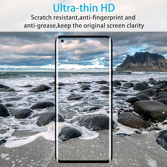 Didisky Screen Protector for Oneplus 9 Pro, 3 Pack Tempered Glass Film with 2 Pack Camera Lens Protector, Easy to Use,Scratch-Resistant,9H Hardness,3D Curved Full Coverage - Image 6