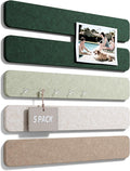 Fluxynara 13" x 2" Felt Wall Panels, Nordic Moss | 5-Pack Includes 35 Push Pins and Adhesive Tabs for Photos, Notes and Decor in Bedroom Doors, Home Office or Studios by FLUXYNARA