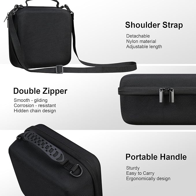 RAIALL Case for Sony Alpha ZV-E10/a6000/a6400/a6700/7 II IV Camera, Black | for a6100/a6600/ZV-E10 II/ZV E1 Mirrorless Digital Camera and Lens, Hard Travel Bag with a Shoulder Strap and 3 Dividers - Image 5