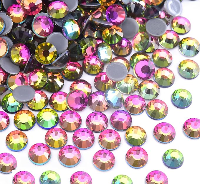 Jollin Hotfix Rhinestones Flatback Crystal Gems 6.4mm SS30, Fire | 288pcs Hot Fix Crystals Glass Rhinestones for Bedazzling, Crafting, Clothes, Shoes & Accessories DIY Decoration by Jollin