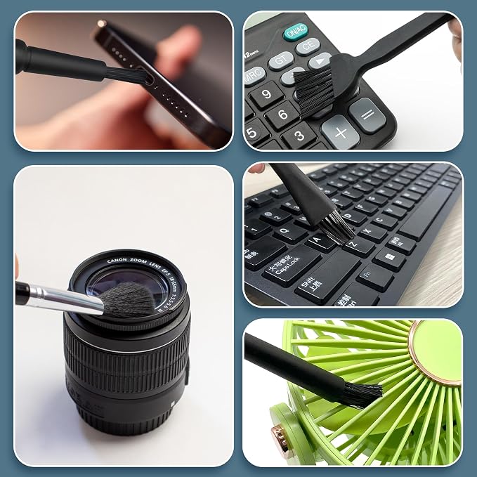 5 PCS Mini Keyboard Brushes, Anti-Static Brush for Small Spaces | 5 Different Types of Cleaning Brushes, Portable Nylon Bristle Brush, for Cleaning Small Crevices and Crannies - Image 7