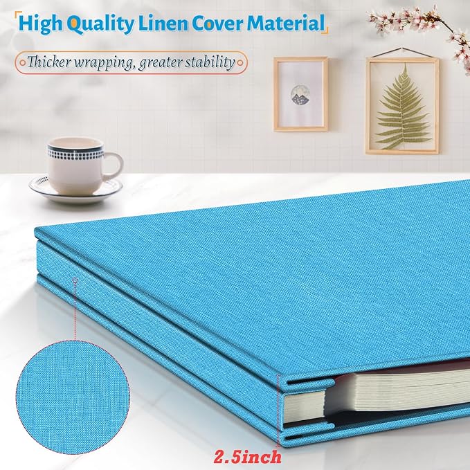 Artfeel Photo Album Self Adhesive Scrapbook,120 Pages Large Photo Book for 4x6,5x7,8x10 Pictures,DIY Album for Baby Wedding Family Travel Birthday,with Metallic Pen and Scraper - Image 5