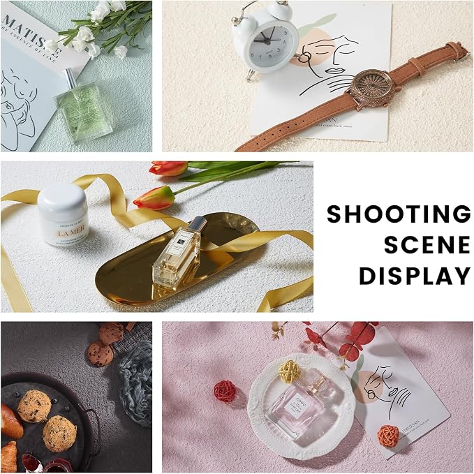 5PCS Photography Backdrop Boards with 4 Brackets, 16x16 Inch Coarse Sand Backdrop Board for Food Jewelry, Cosmetics and Ornaments Shooting - Image 3
