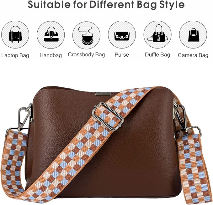 Replacement Purse Strap Shoulder Strap Adjustable Crossbody Strap for Women Crossbody Wide Shoulder Bag - Image 2