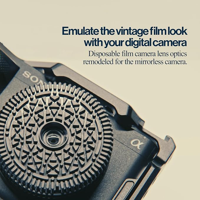 Original Retropia Repurposed Disposable Camera Mirrorless Lens | Unlimited Instant Film-Look Photos | Pancake Lens, 32mm Focal Length & Fixed f/11 Aperture (Fujifilm XF Mount Mirrorless Compatible) - Image 3