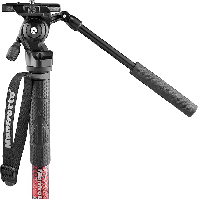 Manfrotto Element MII Video Kit Aluminium Fluid Monopod with Video Head, Slim and Lightweight, Loads up to 4kg, Foldable Fluid Base, 4 Sections, Twist Locks, for mirrorless and DSLR Cameras - Image 7