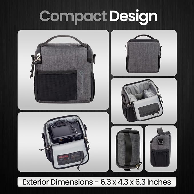 Tamrac Tradewind 2.6 Camera Bag for Photographers, Camera Case for Photography Accessories, Compact Camera Shoulder Bag for DSLR and Mirrorless Cameras, Crossbody Camera Bag for Women Men – Dark Grey - Image 7