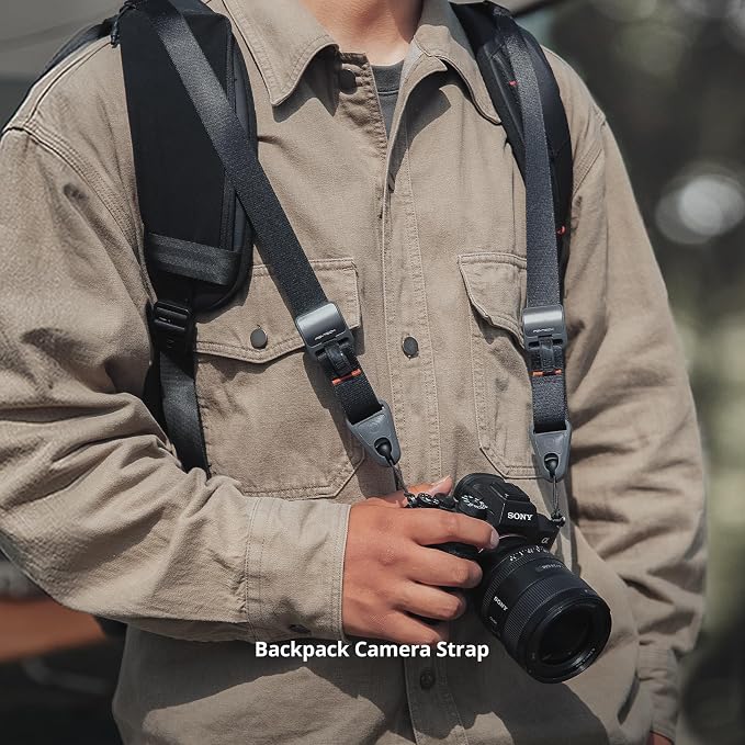 PGYTECH Camera Backpack Strap Quick Release for DSLR/SLR/Mirrorless | Clip Onto Backpack Straps, Hands-Free, UHMWPE Load 90kg, Instant Camera Access, Ideal for Hiking/Travel/Outdoor Photography - Image 2