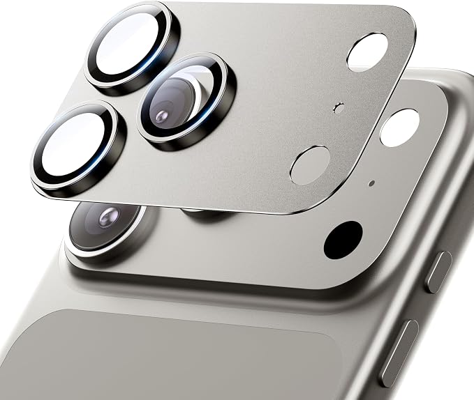 for iPhone 17 Pro Max Camera Lens Protector - 12FT Shatterproof | Military Grade Protection, Strong Adsorption, 9H+ Tempered Glass Camera Screen, Full Protective Cover, Case Friendly, Gray by Hoerrye