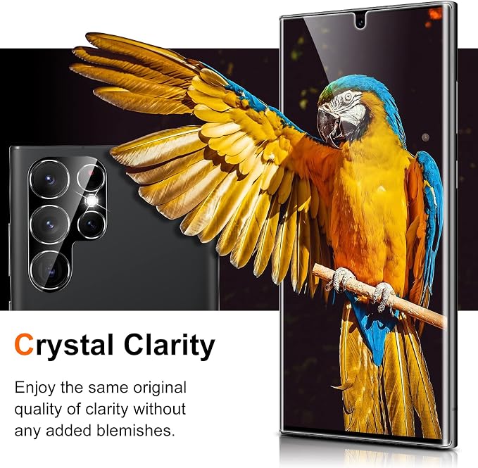 UniqueMe 2+2+1 Pack for Samsung Galaxy S23 Ultra Screen Protector 6.8 inch | Flexible TPU, Camera Lens Protector, Installation Frame, 24h Scratch Self-Healing - Image 8