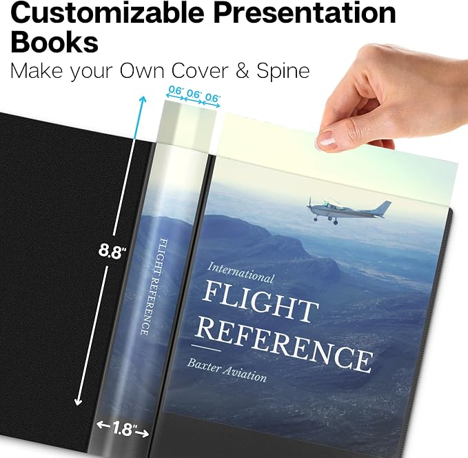 Dunwell Presentation Book 24-Pocket 5.5x8.5, Sleeves, 12-Pack, Black | Acid-Free Poly, Displays 48 Pages, Tear-Resistant Sleeves, Ideal for Documents & Artwork - Image 4