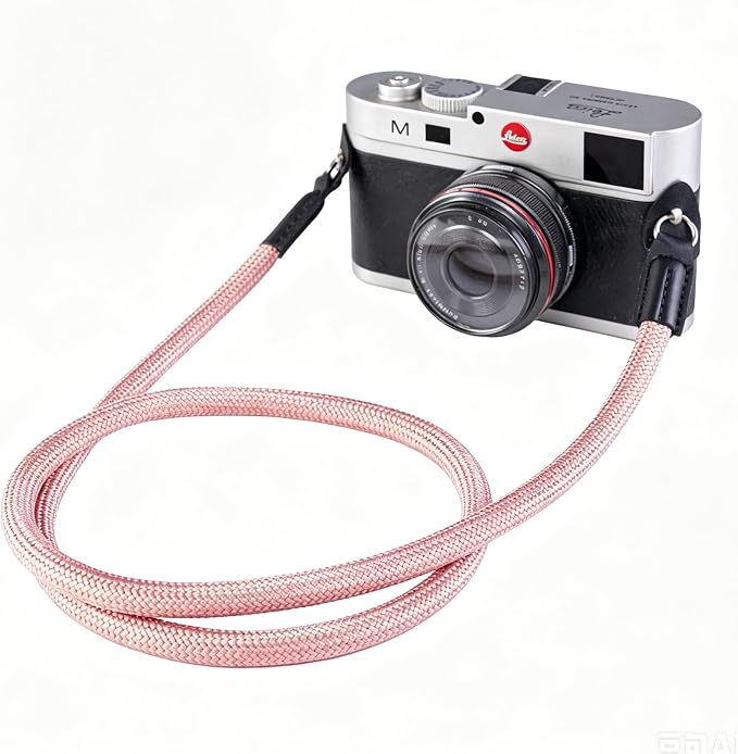 Camera Strap Vintage 100cm Nylon Climbing Rope Camera Neck Shoulder Strap for Micro Single and DSLR Camera(Rose Gold) by Eorefo