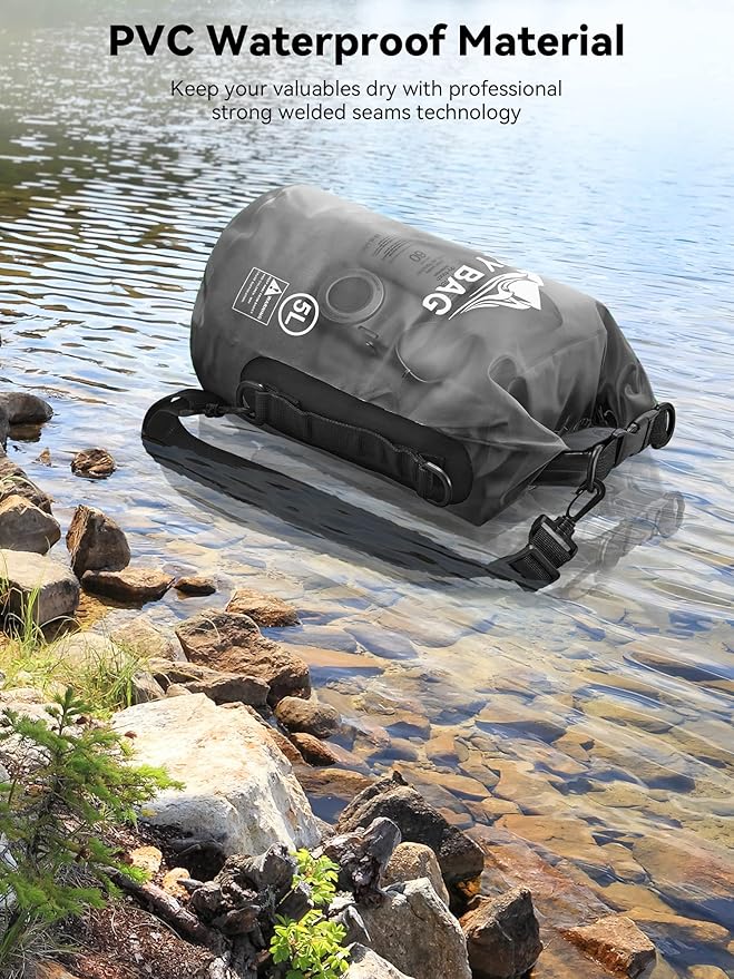 HEETA Dry Bag Waterproof Backpack with Phone Case 5L/10L/20L/30L/40L | Roll Top Lightweight Dry Storage Bag for Women Men, Travel Boating Kayaking Paddle Board Camping Beach Essentials Accessories - Image 3