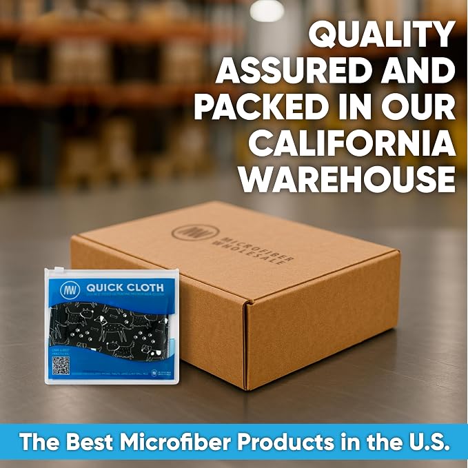 Microfiber Wholesale Quick Cloth Glasses Cleaning Cloths 5x7 Dogs 2-Pack | with Case | Double-Sided Lens Cleaner for Eyeglasses, Camera, Screens & Glass | Reusable Microfiber Glass Polishing Cloths - Image 7