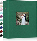 Ejblfe Photo Album 4x6,Linen Cover Slide-in Photo Album Book Can Holds 600 4x6 Photos with 60 Black Sheets for Family,Wedding,Baby and Holiday Pictures (Dark green) by EJBLFEPremiumPhotoAlbums