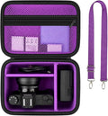 Comecase Large Travel 4K Vlogging Camera Case for Duluvulu/for AUREAPIX | Outdoor Camera Storage with 2 Dividers and Mesh Pocket, for Vloggers and Content Creators, Trip Ready, Purple - Case Only by COMECASE