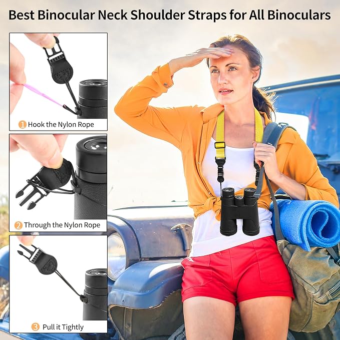 FIEIL 5 Pack Nylon iPad Strap, Adjustable Camera Neck Strap, Comfortable Shoulder Strap for iPad, Cellphone Tablet, Camera, Laptop, Binocular, Luggage Bag(Bright Yellow Universal Neck Lanyard) - Image 4