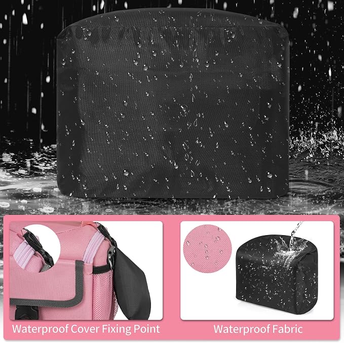 Camera Carrying Case, Camera Storage Bags Anti-Shock Crossbody Camera Case | Digital Camera Case with Rain Cover Compatible for Canon, Nikon, Sony, Fuji DSLR/SLR/Mirrorless Cameras, Lens and Accessories - Image 6